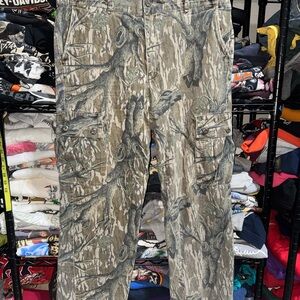 Vintage 90s 80s Mossy Oak Camo Cargo Pants Size Large 36x30